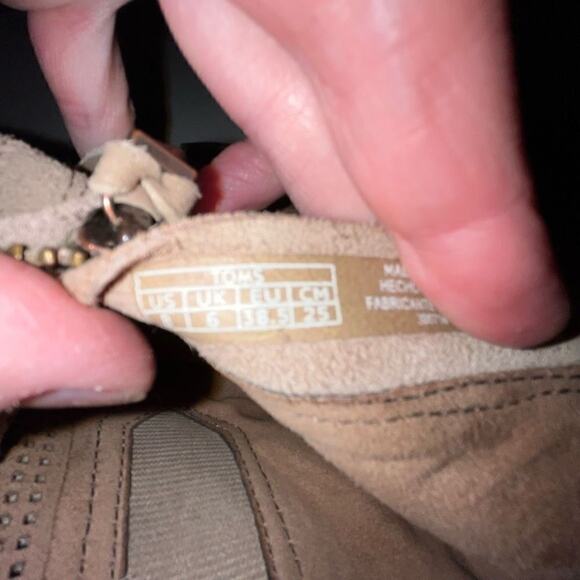 Tom’s perforated peep toe heeled boots 8 - Picture 7 of 8